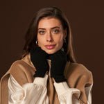 Florentina (black) - Handmade Italian knitted wool gloves with luxurious cashmere lining - Leather Gloves Online - Luxury Leather Gloves - 7