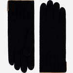 Florentina (black) - Handmade Italian knitted wool gloves with luxurious cashmere lining - Leather Gloves Online - Luxury Leather Gloves - 1