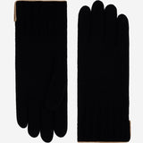 Florentina (black) - Handmade Italian knitted wool gloves with luxurious cashmere lining - Leather Gloves Online - Luxury Leather Gloves - 1