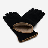 Florentina (black) - Handmade Italian knitted wool gloves with luxurious cashmere lining - Leather Gloves Online - Luxury Leather Gloves - 2