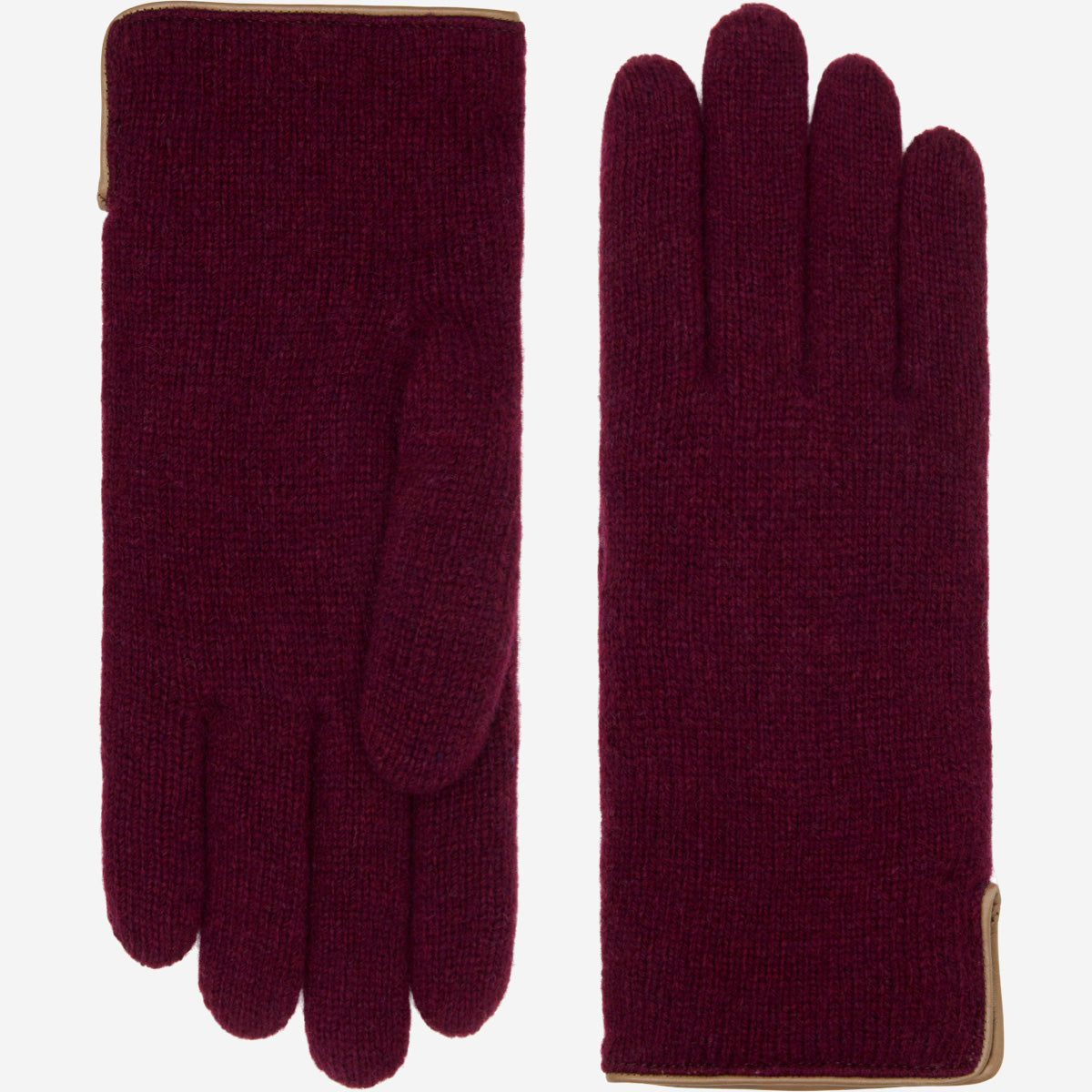 Florentina (red) - Handmade Italian knitted wool gloves with luxurious cashmere lining - Leather Gloves Online - Luxury Leather Gloves - 1