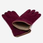 Florentina (red) - Handmade Italian knitted wool gloves with luxurious cashmere lining - Leather Gloves Online - Luxury Leather Gloves - 2