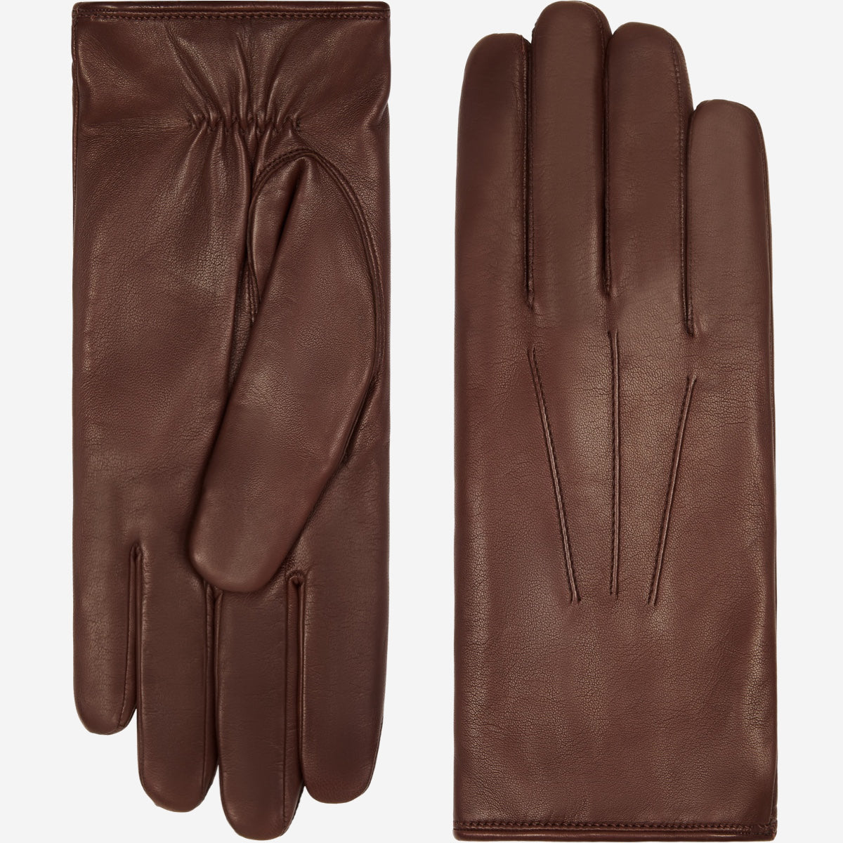 Francesca (brown) - Italian lambskin leather gloves with white rabbit fur lining  - Leather Gloves Online - Luxury Leather Gloves - 2