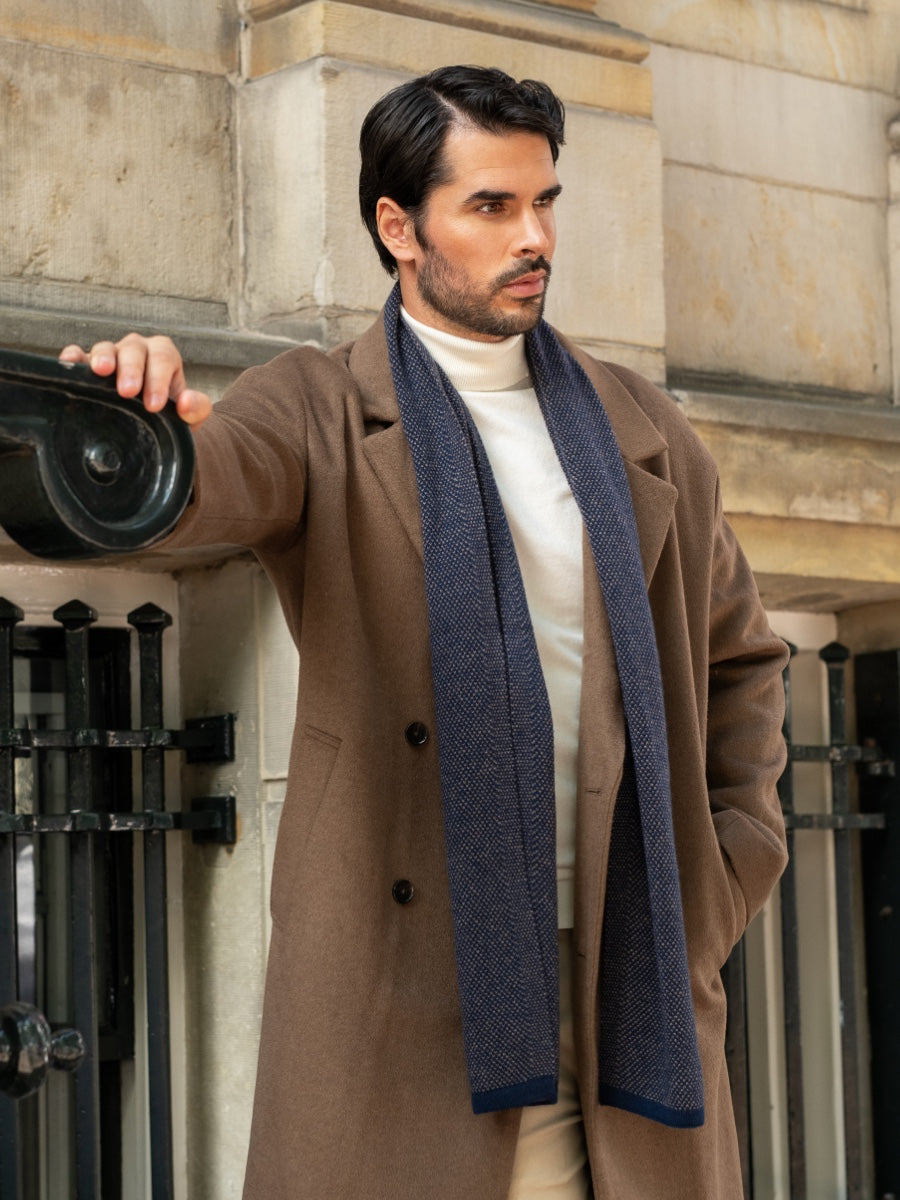 Riccardo (blue & brown) - 100% cashmere scarf with pattern
- Leather Gloves Online - Luxury Italian Scarf - 7
