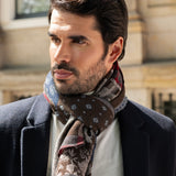 Federico (red/blue) - warm and soft Italian scarf from wool blend
- Leather Gloves Online - Luxury Italian Scarf - 7
