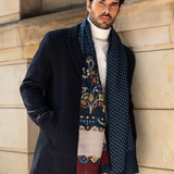 Edoardo (blue) - soft and lightweight Italian scarf from 100% wool - Leather Gloves Online - Luxury Italian Scarf - 9