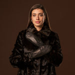 Gianetta (black) – Italian lambskin mittens with luxurious lambswool lining - Leather Gloves Online - Luxury Leather Gloves - 4