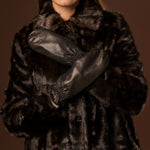 Gianetta (black) – Italian lambskin mittens with luxurious lambswool lining - Leather Gloves Online - Luxury Leather Gloves - 7