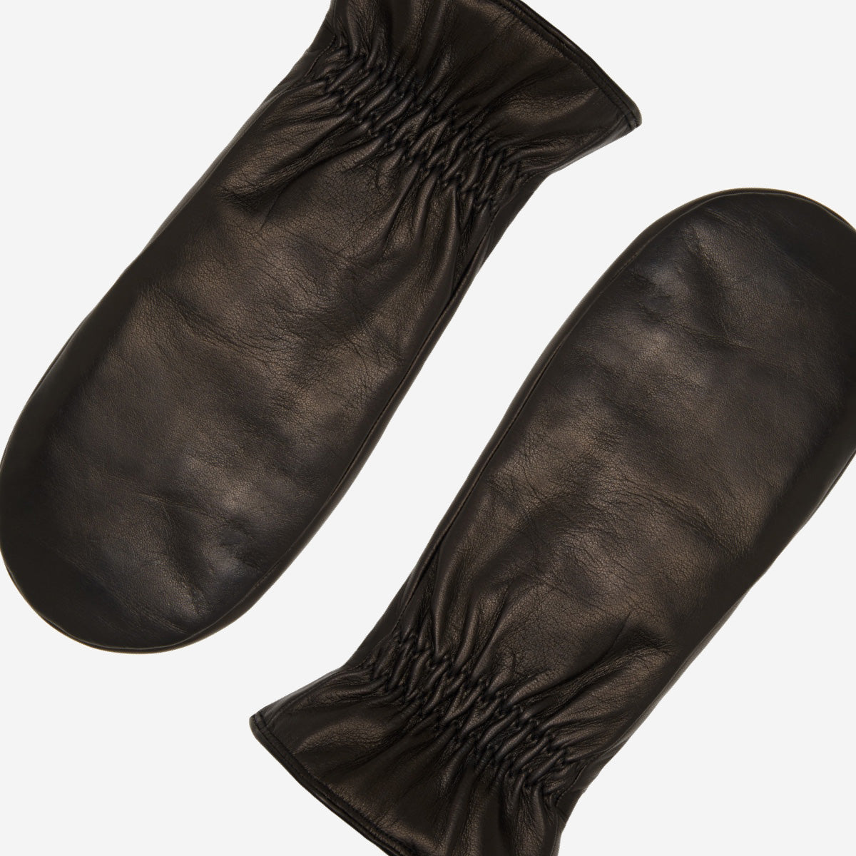 Gianetta (black) – Italian lambskin mittens with luxurious lambswool lining - Leather Gloves Online - Luxury Leather Gloves - 3