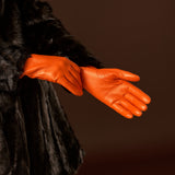 Isabella (orange) - Italian lambskin leather gloves with luxurious cashmere lining - Leather Gloves Online - Luxury Leather Gloves - 5