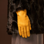 Isabella (yellow) - Italian lambskin leather gloves with luxurious cashmere lining - Leather Gloves Online - Luxury Leather Gloves - 7
