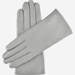Isabella (grey) - Italian lambskin leather gloves with cashmere lining - Leather Gloves Online - Luxury Leather Gloves - 1