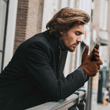 Jack (brown) – Suede leather gloves with luxurious sheep fur lining