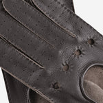 Leonardo (dark brown) - Italian driving gloves made of American deerskin leather - Leather Gloves Online - Luxury Leather Gloves - 3