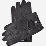 Leonardo (black) - Italian driving gloves made of American deerskin leather - Leather Gloves Online - Luxury Leather Gloves - 1