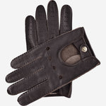 Leonardo (dark brown) - Italian driving gloves made of American deerskin leather - Leather Gloves Online - Luxury Leather Gloves - 1