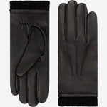 Lorenzo (black) - Italian gloves made of American deerskin leather with cashmere lining - Leather Gloves Online - Luxury Leather Gloves - 1