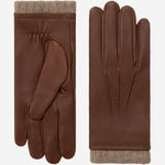 Lorenzo (brown) - Italian gloves made of American deerskin leather with cashmere lining - Leather Gloves Online - Luxury Leather Gloves - 1