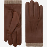 Lorenzo (brown) - Italian gloves made of American deerskin leather with cashmere lining - Leather Gloves Online - Luxury Leather Gloves - 1