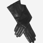 Leonora (black) - Italian cashmere lined 6-button length leather gloves - Leather Gloves Online - Luxury Leather Gloves - 1