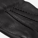 Lorenzo (black) - Italian gloves made of American deerskin leather with cashmere lining - Leather Gloves Online - Luxury Leather Gloves - 4
