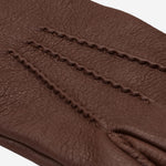Lorenzo (brown) - Italian gloves made of American deerskin leather with cashmere lining - Leather Gloves Online - Luxury Leather Gloves - 4