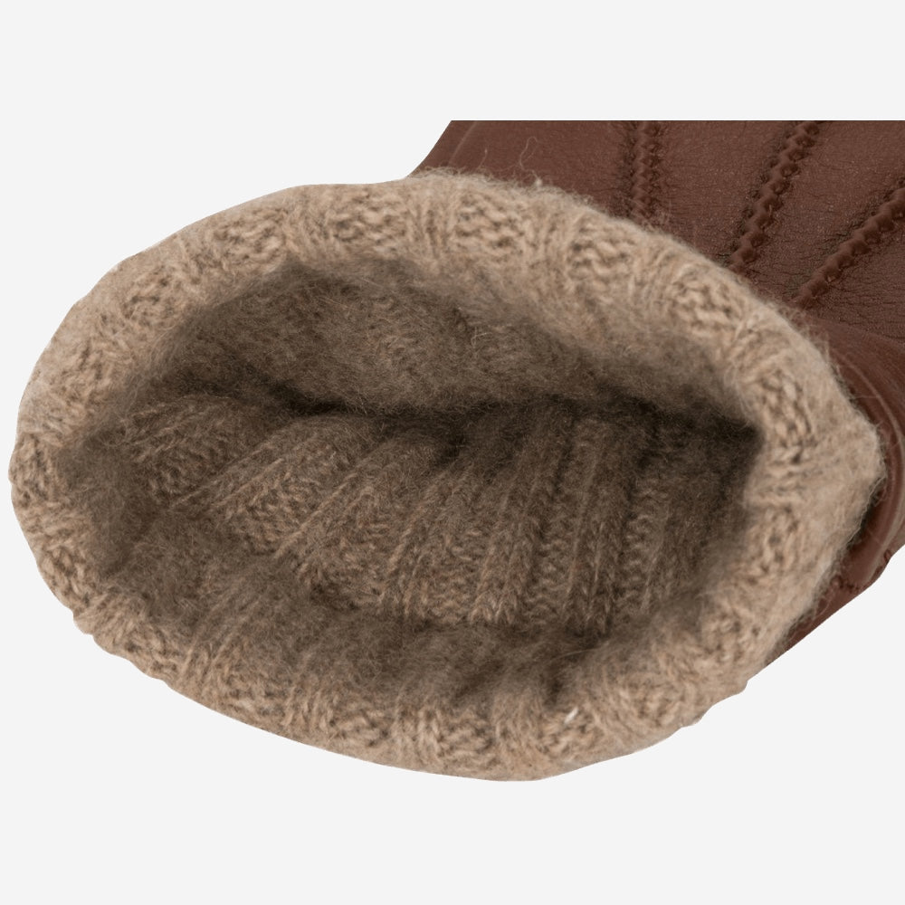 Lorenzo (brown) - Italian gloves made of American deerskin leather with cashmere lining - Leather Gloves Online - Luxury Leather Gloves - 2