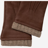 Lorenzo (brown) - Italian gloves made of American deerskin leather with cashmere lining - Leather Gloves Online - Luxury Leather Gloves - 3
