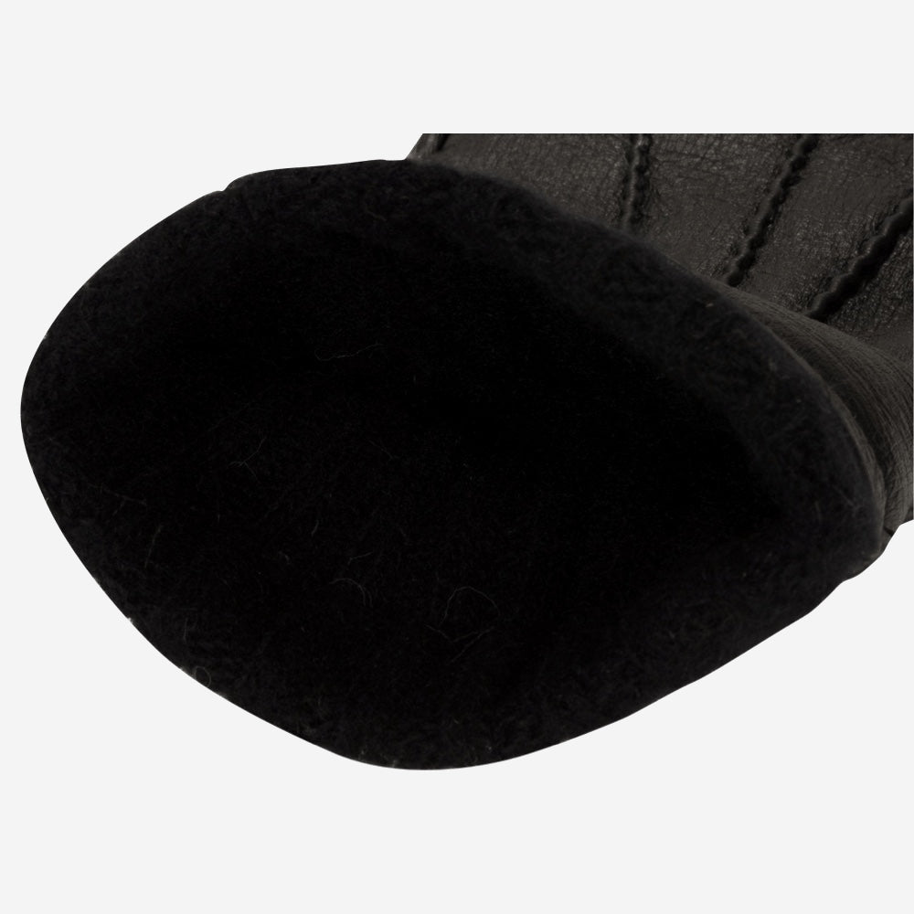 Lorenzo (black) - Italian gloves made of American deerskin leather with cashmere lining - Leather Gloves Online - Luxury Leather Gloves - 2
