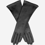 Lucia (black) - Italian unlined 8-button length leather opera gloves - Leather Gloves Online - Luxury Leather Gloves - 1