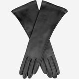 Lucia (black) - Italian unlined 8-button length leather opera gloves - Leather Gloves Online - Luxury Leather Gloves - 1