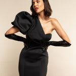 Lucia (black) - Italian unlined 12-button length leather opera gloves - Leather Gloves Online - Luxury Leather Gloves - 3
