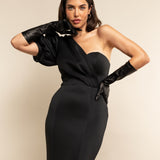 Lucia (black) - Italian unlined 8-button length leather opera gloves - Leather Gloves Online - Luxury Leather Gloves - 7
