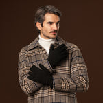Luciano (black) - Handmade Italian knitted wool gloves with luxurious cashmere lining - Leather Gloves Online - Luxury Wool Gloves - 3