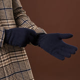 Luciano (dark blue) - Handmade Italian knitted wool gloves with luxurious cashmere lining - Leather Gloves Online - Luxury Wool Gloves - 4