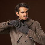 Luciano (grey) - Handmade Italian knitted wool gloves with luxurious cashmere lining - Leather Gloves Online - Luxury Wool Gloves - 5