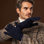 Luciano (dark blue) - Handmade Italian knitted wool gloves with luxurious cashmere lining - Leather Gloves Online - Luxury Wool Gloves - 5