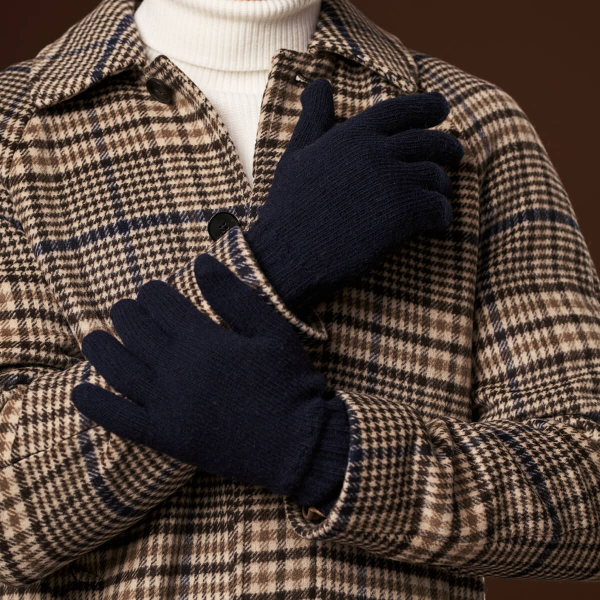 Luciano (dark blue) - Handmade Italian knitted wool gloves with luxurious cashmere lining - Leather Gloves Online - Luxury Wool Gloves - 6