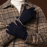 Luciano (dark blue) - Handmade Italian knitted wool gloves with luxurious cashmere lining - Leather Gloves Online - Luxury Wool Gloves - 6