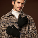 Luciano (black) - Handmade Italian knitted wool gloves with luxurious cashmere lining - Leather Gloves Online - Luxury Wool Gloves - 8