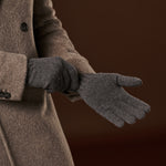 Luciano (grey) - Handmade Italian knitted wool gloves with luxurious cashmere lining - Leather Gloves Online - Luxury Wool Gloves - 7
