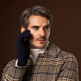 Luciano (dark blue) - Handmade Italian knitted wool gloves with luxurious cashmere lining - Leather Gloves Online - Luxury Wool Gloves - 7
