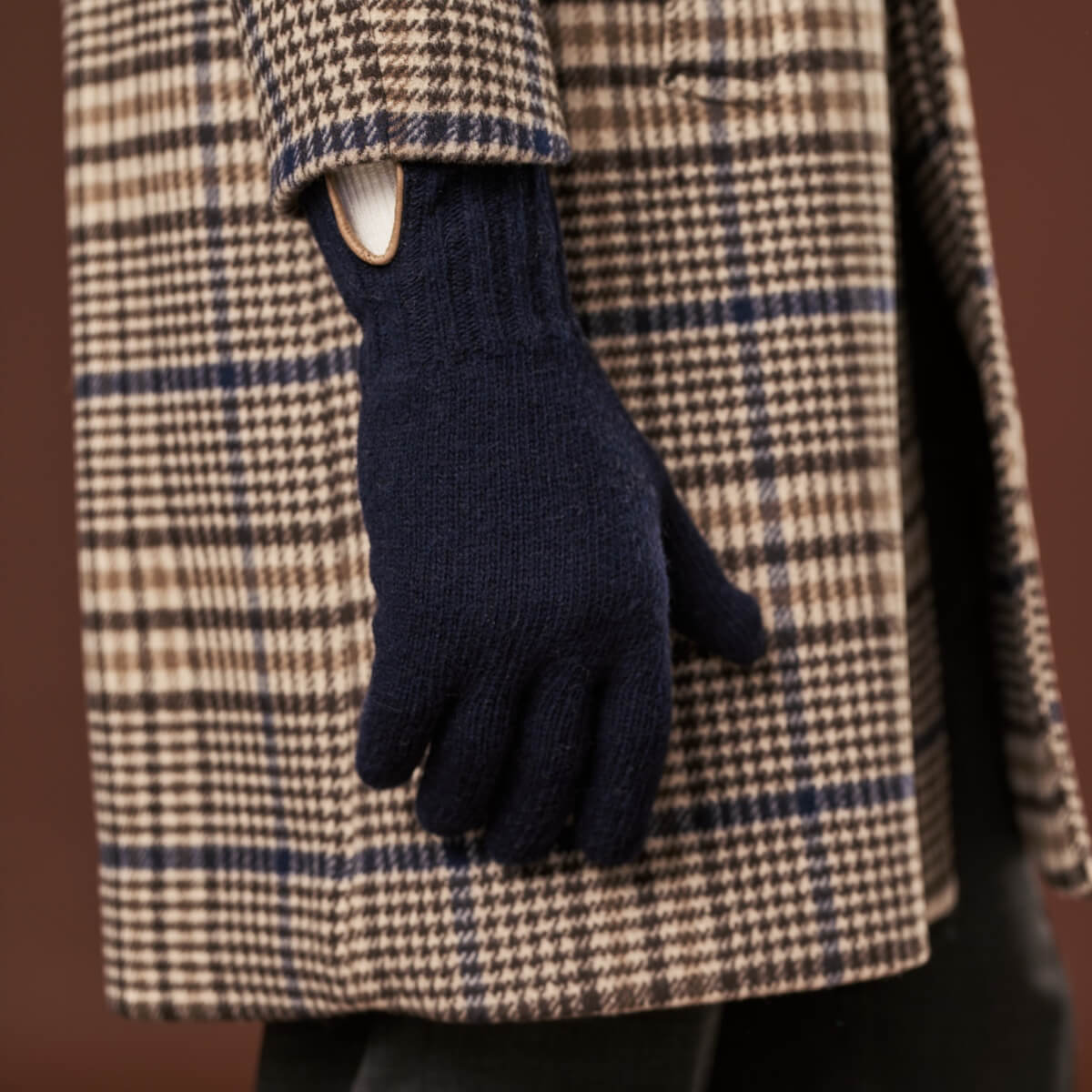 Luciano (dark blue) - Handmade Italian knitted wool gloves with luxurious cashmere lining - Leather Gloves Online - Luxury Wool Gloves - 8