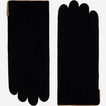 Luciano (black) - Handmade Italian knitted wool gloves with luxurious cashmere lining - Leather Gloves Online - Luxury Wool Gloves - 1