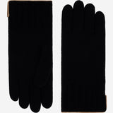 Luciano (black) - Handmade Italian knitted wool gloves with luxurious cashmere lining - Leather Gloves Online - Luxury Wool Gloves - 1