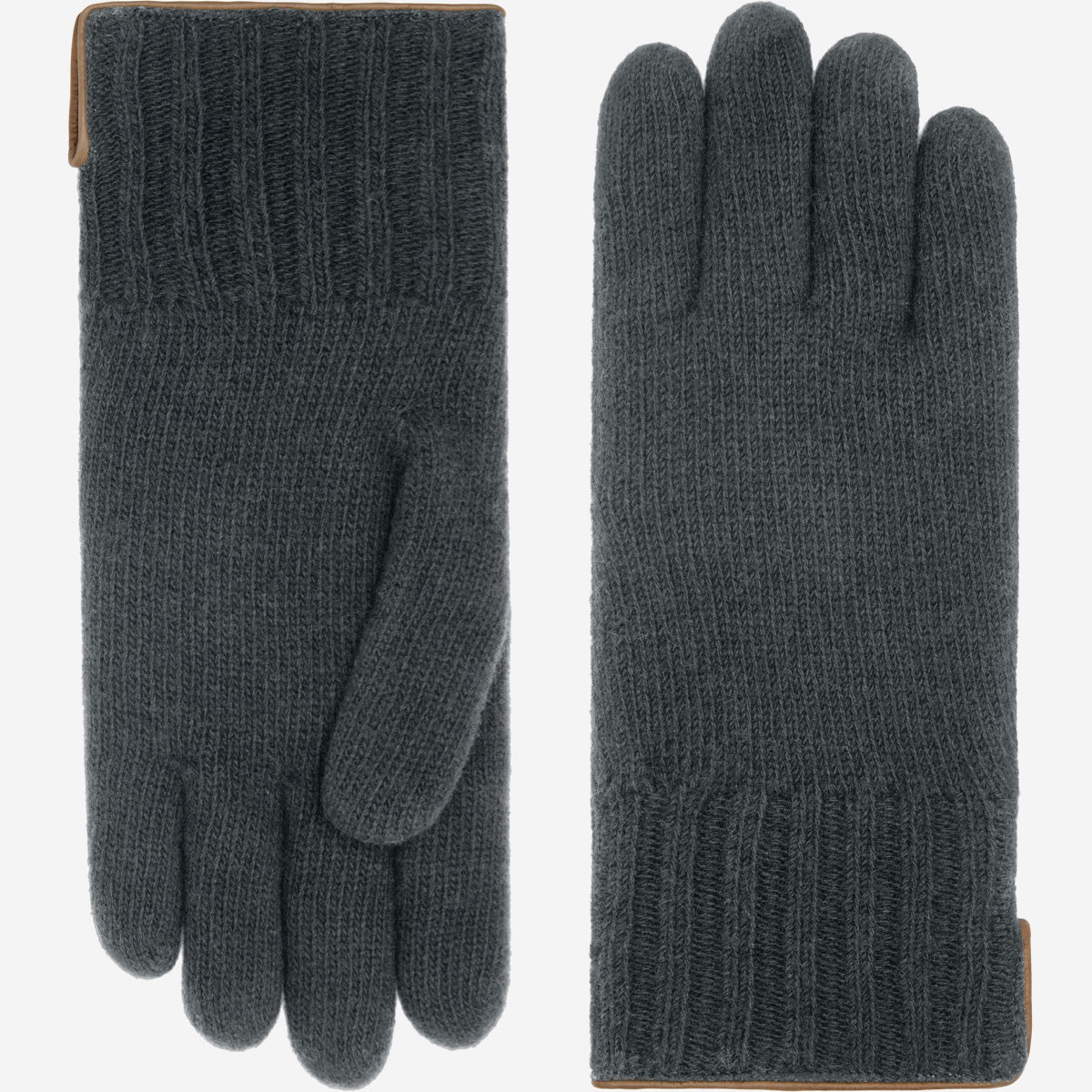 Luciano (grey) - Handmade Italian knitted wool gloves with luxurious cashmere lining - Leather Gloves Online - Luxury Wool Gloves - 1
