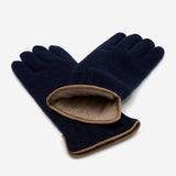 Luciano (dark blue) - Handmade Italian knitted wool gloves with luxurious cashmere lining - Leather Gloves Online - Luxury Wool Gloves - 2