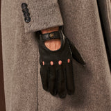 Marcello (black) – Luxurious Italian peccary driving gloves - Leather Gloves Online - Luxury Leather Gloves - 5