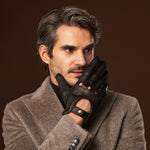 Marcello (black) – Luxurious Italian peccary driving gloves - Leather Gloves Online - Luxury Leather Gloves - 6
