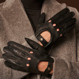 Marcello (black) – Luxurious Italian peccary driving gloves - Leather Gloves Online - Luxury Leather Gloves - 7
